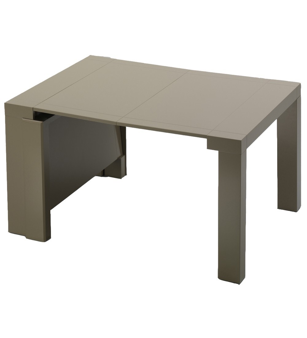 Table escamotable Console extensible en chêne 50x90 cm Natron