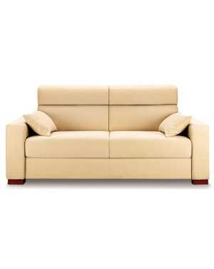 Modèle avec haut dossier. Coussins vendus séparément.