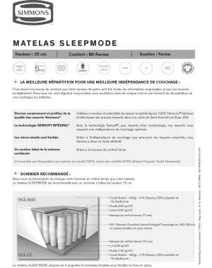 Matelas ressort Simmons - Sleep Mode