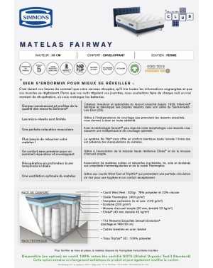 Matelas ressort Simmons - Fairway