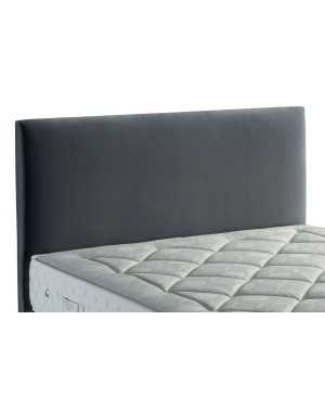 detail tete de lit matelas ressort treca arpege sommier gris