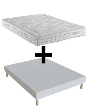 Ensemble matelas 160x200 Treca Pullman Perle de nuit
