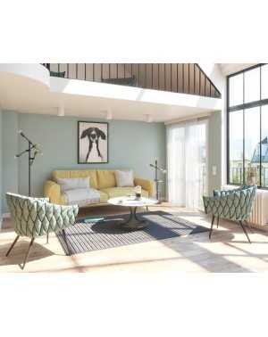 Céramique Marbre blanc mat', Acier peinture noire epoxy