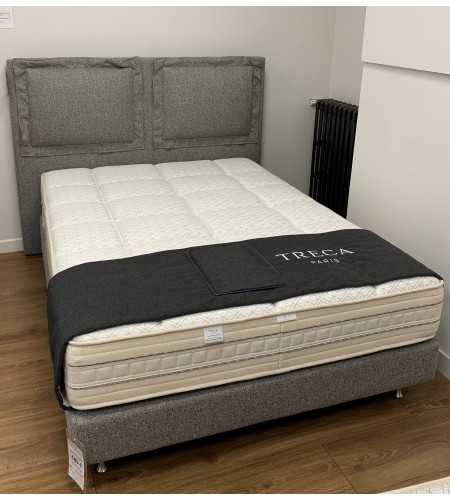 DESTOCKAGE Lit gris TRECA 140x190