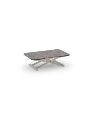 Table basse relevable, Enora pieds Gris perle