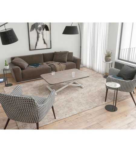Table basse relevable, Enora pieds Gris perle