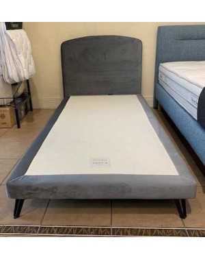 Lit TRECA déstockage - Velours Gris