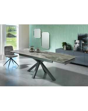 Table Ceramica1 Marbre gris, ouverte