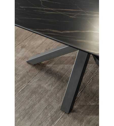 Table Ceramica1 Portoro marbre noir