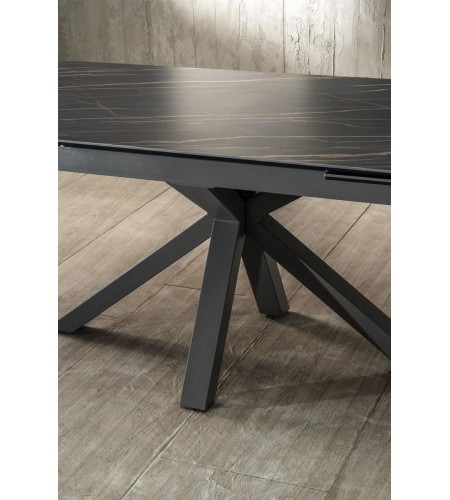 Table Ceramica1 Portoro marbre noir