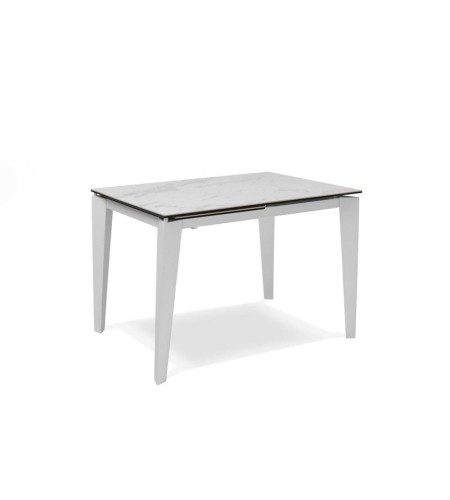 Table ceramica 2 plateau marbre blanc
