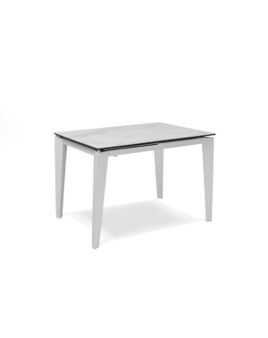 Table ceramica 2 plateau marbre blanc
