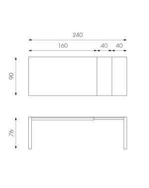 Table extensible Nevada chêne naturel