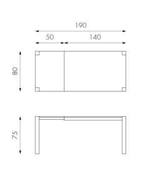 Table extensible Wood chêne naturel