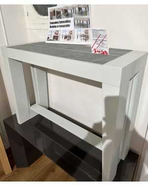 Console extensible Rumba d'exposition grise avec ceramique