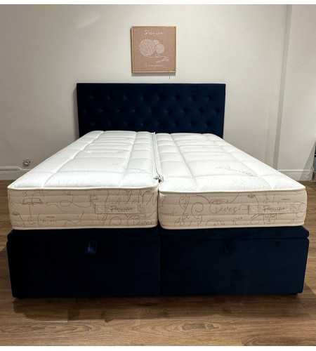 Modèle présenté à gauche avec le matelas Treca Melusine épaisseur 27cm et à droite le matelas Treca Ondine épaisseur 25 cm