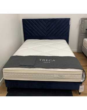 Tête de lit L160 - contre temps - velours Paris bleu - Treca