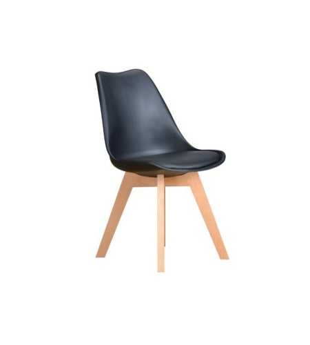 Lot de 4 chaises style Scandinave Noires