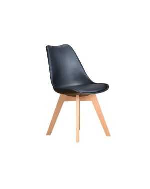 Lot de 4 chaises style Scandinave Noires