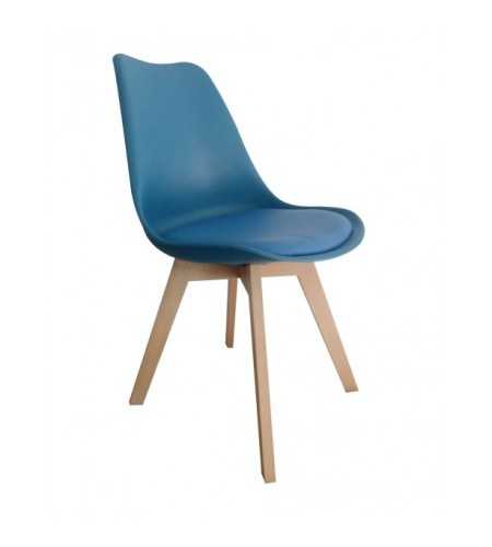 Lot de 4 chaises Scandinave Bleu Petrole