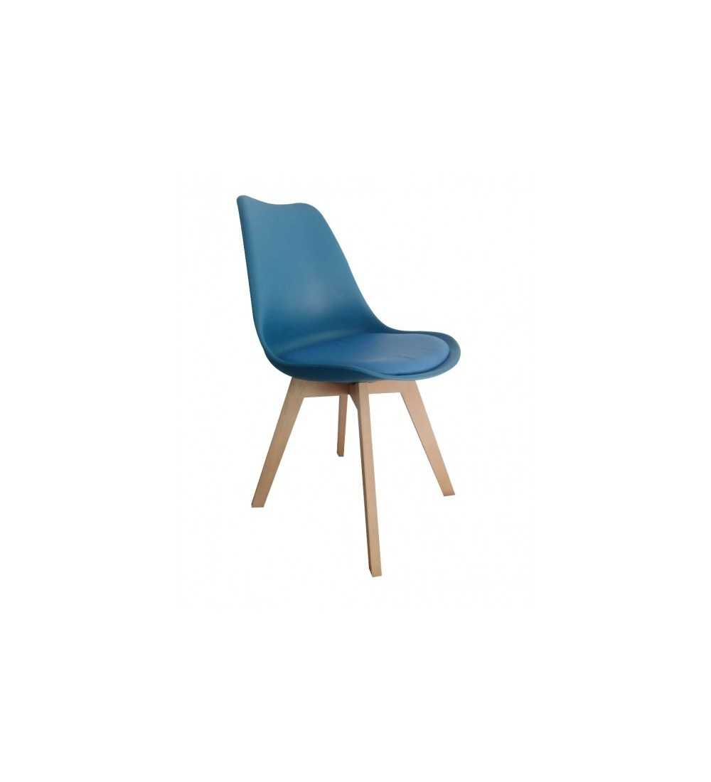 Lot de 4 chaises Scandinave Bleu Petrole