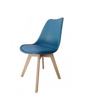 Lot de 4 chaises Scandinave Bleu Petrole